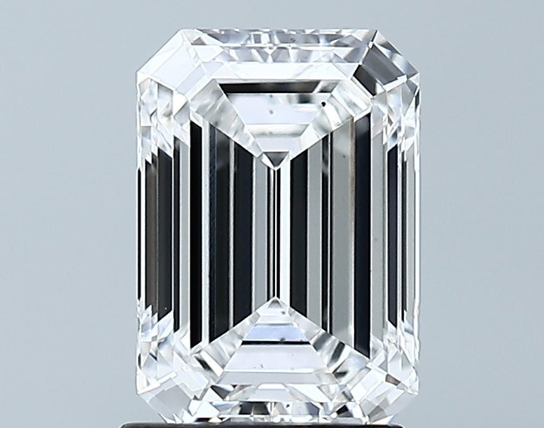 Lab-Grown 1.75 Carat Emerald Cut Diamond color E Clarity VS2 With GIA Certificate, precious stones, engagement diamonds