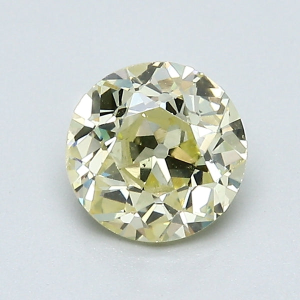 0.98 Carat Old European Cut Vintage Natural Mined Diamond Fancy Light  Yellow Color VS2 Clarity With GIA Certificate, natural diamonds, precious stones, engagement diamonds