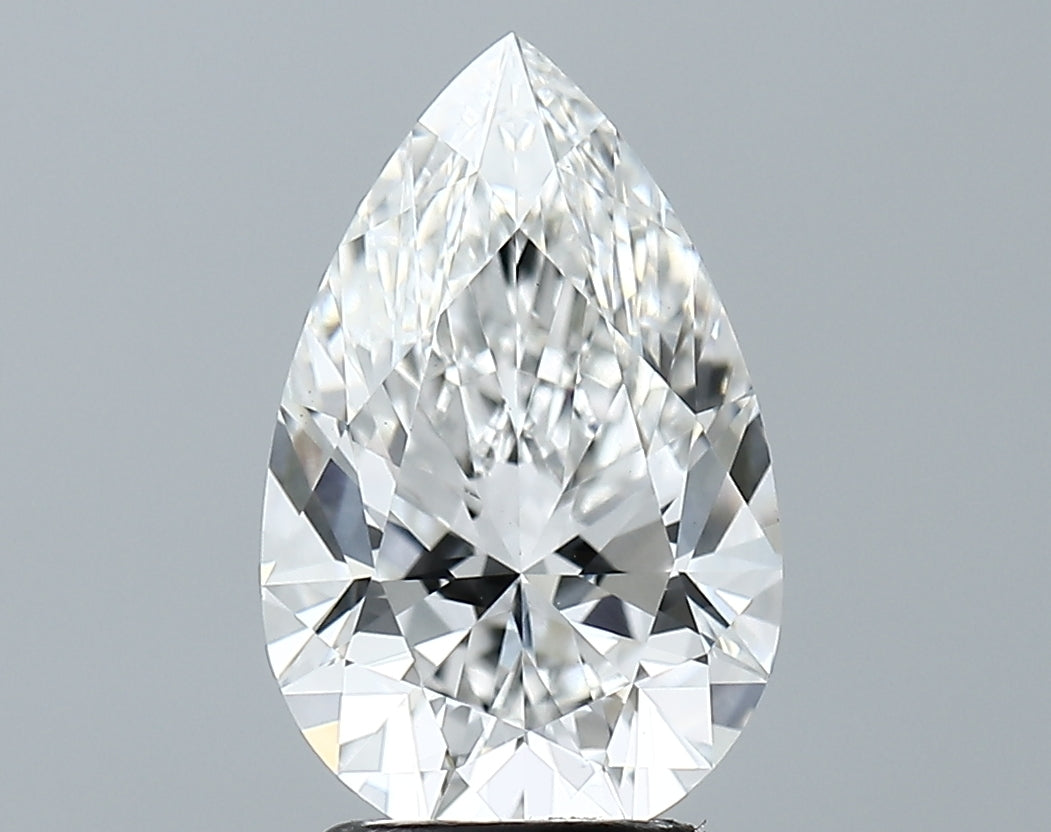 Lab-Grown 2.66 Carat Pear Shape Diamond color E Clarity VS1, precious stones, engagement diamonds