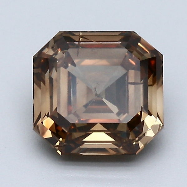 1.76 Carat Asscher Cut Diamond color Fancy Brown Orange Clarity N, natural diamonds, precious stones, engagement diamonds