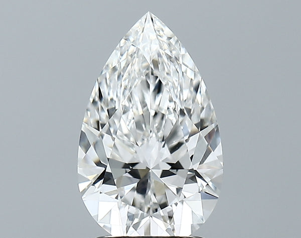 Lab-Grown 2.04 Carat Pear Shape Diamond color E Clarity VVS2, precious stones, engagement diamonds