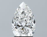 Lab-Grown 2.04 Carat Pear Shape Diamond color F Clarity VVS2, precious stones, engagement diamonds