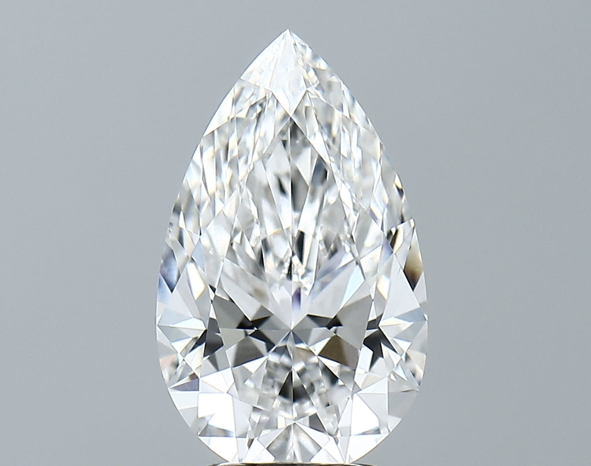 Lab-Grown 3.15 Carat Pear Shape Diamond color E Clarity VS1 With GIA Certificate, precious stones, engagement diamonds