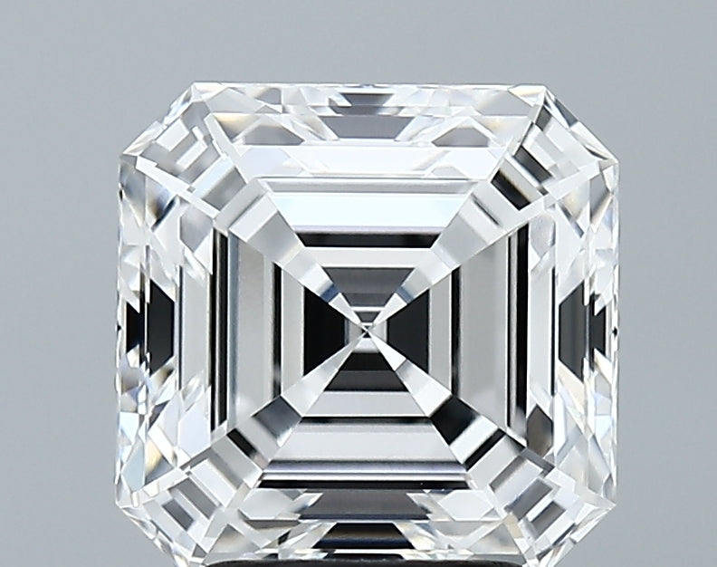 Lab-Grown 3.12 Carat Asscher Cut Diamond color E Clarity VVS2 With GIA Certificate, precious stones, engagement diamonds