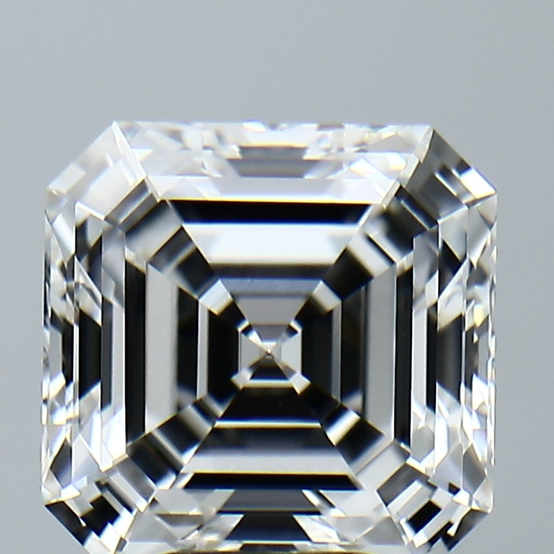 Lab-Grown 5.02 Carat Asscher Cut Diamond color D Clarity VVS2, precious stones, engagement diamonds