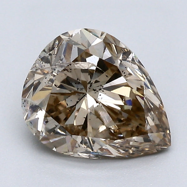 1.86 Carat Pear Shape Diamond color Fancy Yellowish Brown Clarity I1, natural diamonds, precious stones, engagement diamonds