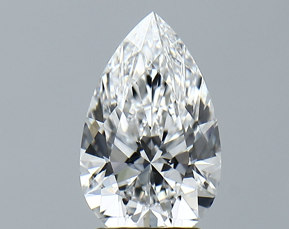 Lab-Grown 2.05 Carat Pear Shape Diamond color E Clarity VVS1 With GIA Certificate, precious stones, engagement diamonds