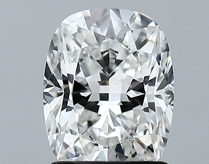 Lab-Grown 1.60 Carat Cushion Modified Brilliant Cut Diamond color E Clarity VVS2, precious stones, engagement diamonds