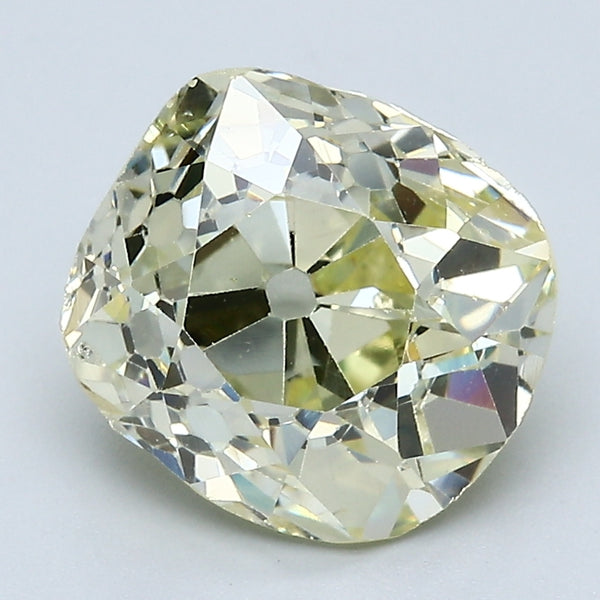 4.31 Carat Old Miner Cut Diamond color Fancy Light  Yellow Clarity SI2, natural diamonds, precious stones, engagement diamonds