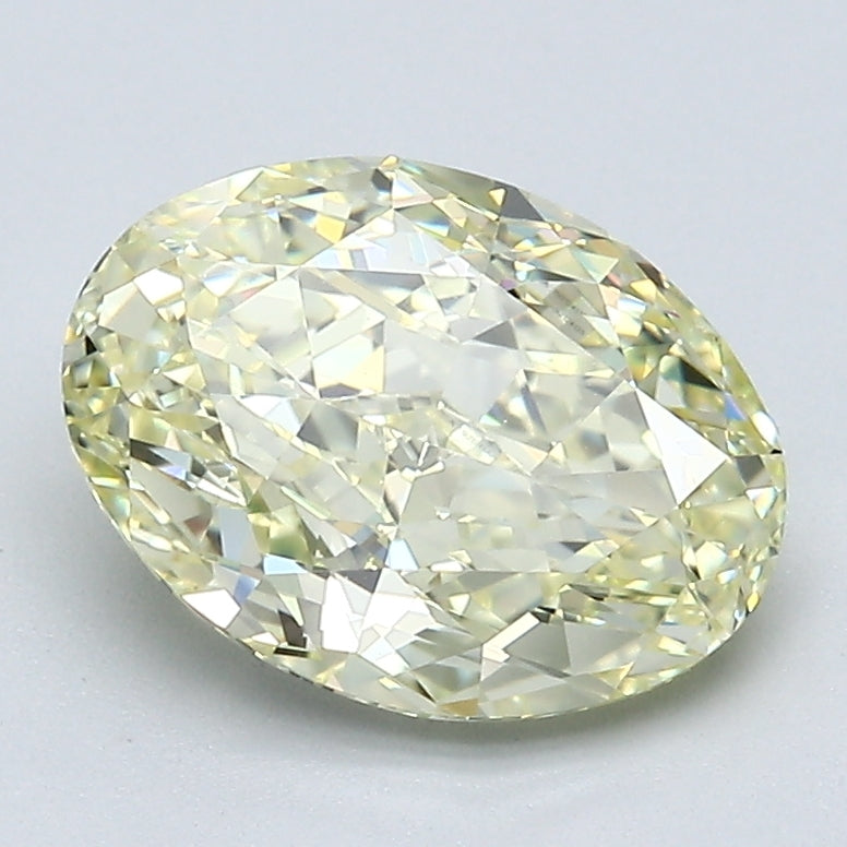 2.52 Carat Oval Shape Natural Mined Diamond Fancy Light  Yellow Color VVS1 Clarity With GIA Certificate, natural diamonds, precious stones, engagement diamonds