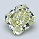 1.67 Carat Radiant Cut Diamond color Fancy Light  Yellow Clarity VVS1, natural diamonds, precious stones, engagement diamonds