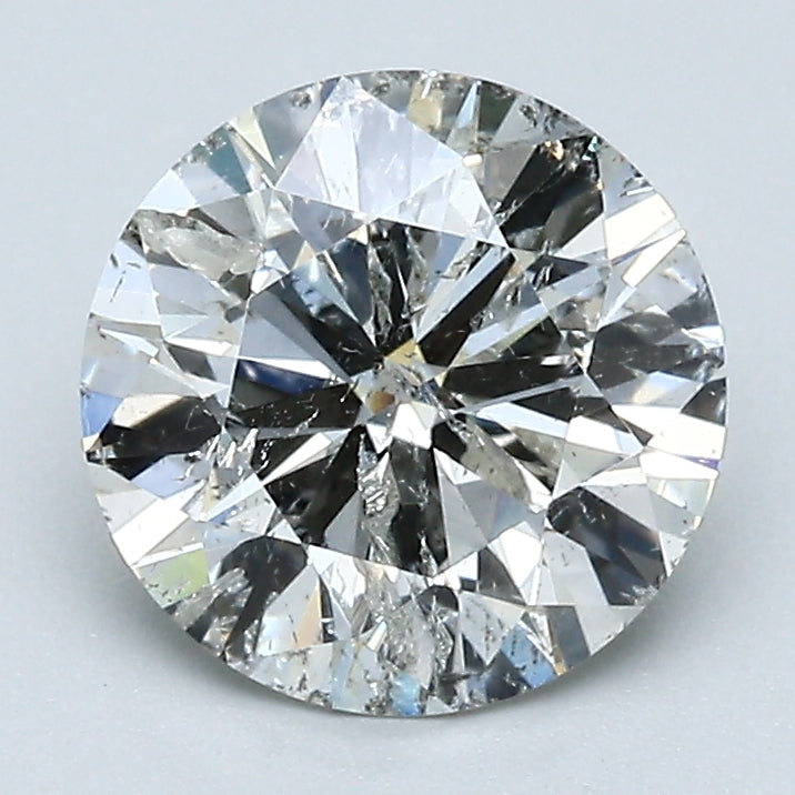 1.77 Carat Round Brilliant Diamond color I Clarity I2, natural diamonds, precious stones, engagement diamonds