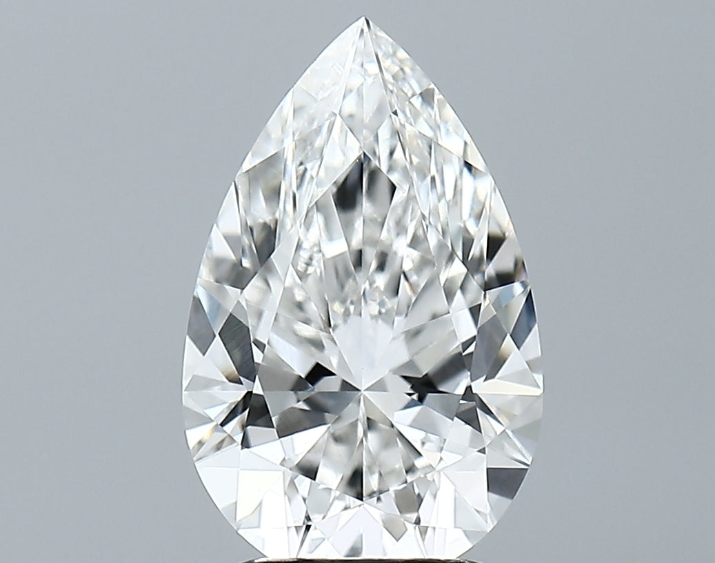 Lab-Grown 2.72 Carat Pear Shape Diamond color E Clarity VVS2, precious stones, engagement diamonds