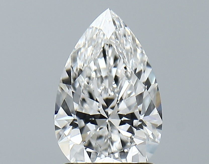 Lab-Grown 1.53 Carat Pear Shape Diamond color E Clarity VS2, precious stones, engagement diamonds