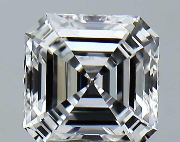 Lab-Grown 2.05 Carat Asscher Cut Diamond color E Clarity VVS2, precious stones, engagement diamonds