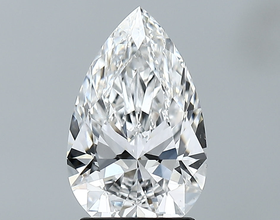 Lab-Grown 2.05 Carat Pear Shape Diamond color E Clarity VS1 With GIA Certificate, precious stones, engagement diamonds