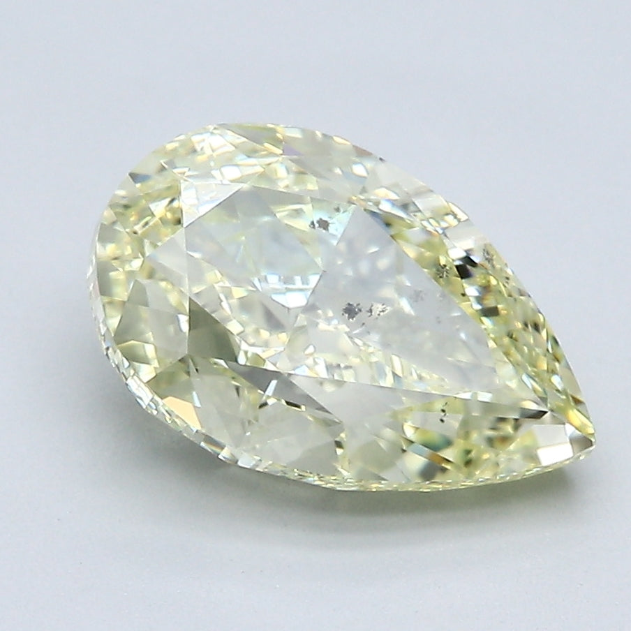 3.01 Carat Pear Shape Natural Mined Diamond Fancy Light  Yellow Color SI2 Clarity With GIA Certificate, natural diamonds, precious stones, engagement diamonds