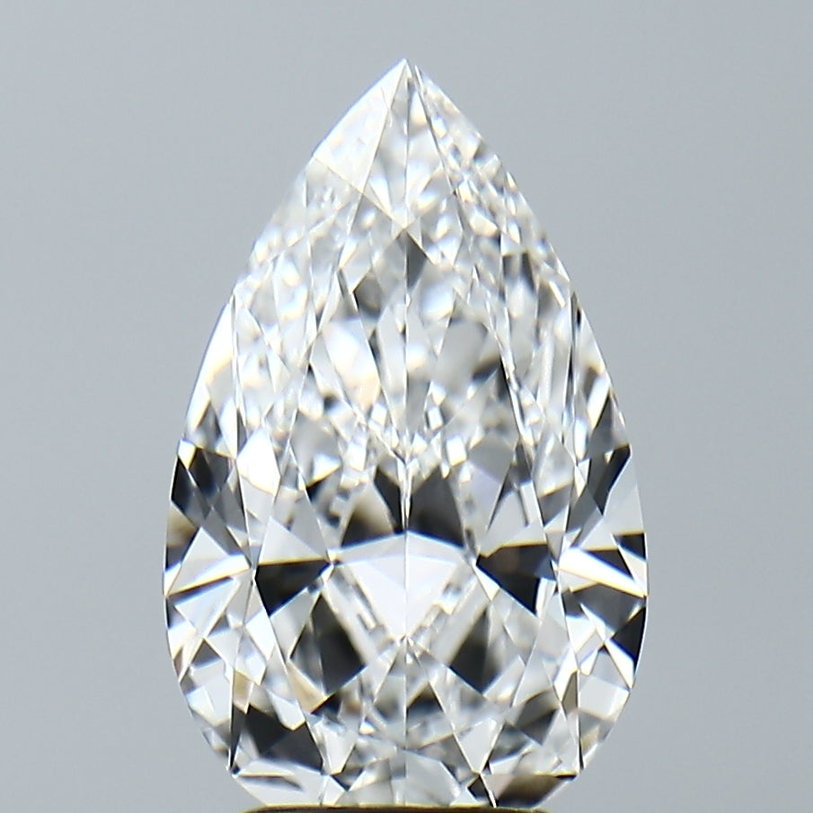 Lab-Grown 2.76 Carat Pear Shape Diamond color E Clarity VVS2, precious stones, engagement diamonds