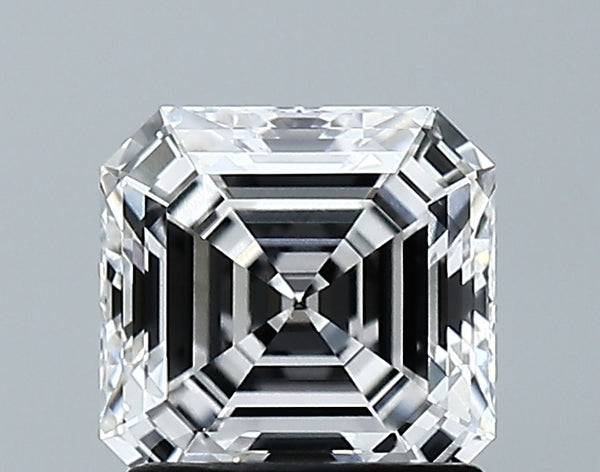 Lab-Grown 1.37 Carat Asscher Cut Diamond color E Clarity VVS2 With GIA Certificate, precious stones, engagement diamonds