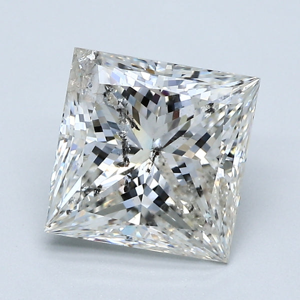 2.70 Carat Princess Cut Diamond color I Clarity I2, natural diamonds, precious stones, engagement diamonds