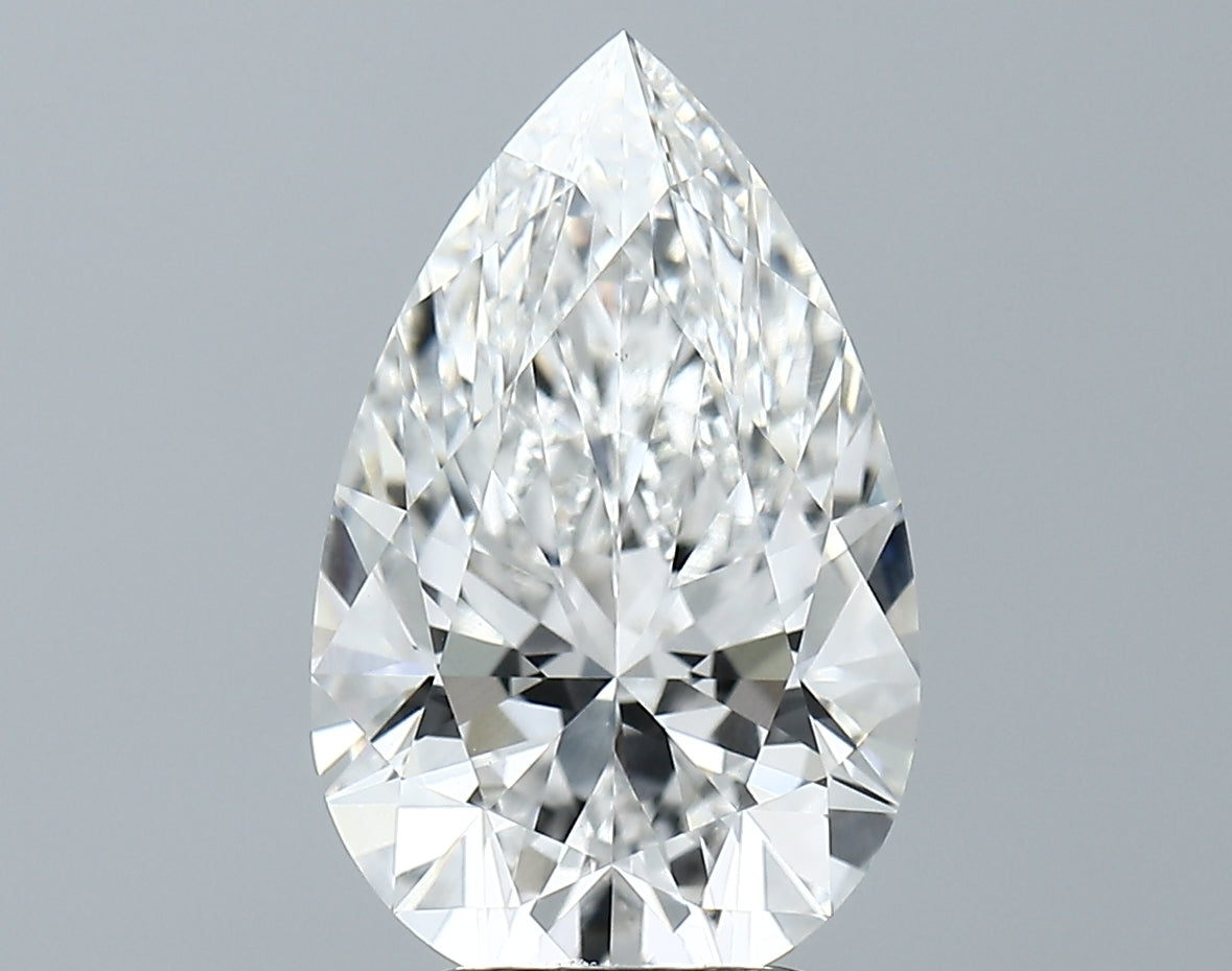 Lab-Grown 3.80 Carat Pear Shape Diamond color E Clarity VVS2, precious stones, engagement diamonds