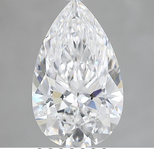 Lab-Grown 3.17 Carat Pear Shape Diamond color D Clarity VVS2 With GIA Certificate, precious stones, engagement diamonds