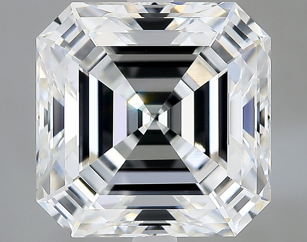 Lab-Grown 5.13 Carat Asscher Cut Diamond color E Clarity VVS2, precious stones, engagement diamonds