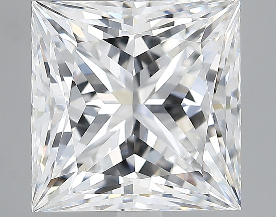 Lab-Grown 4.11 Carat Princess Cut Diamond color E Clarity VVS2, precious stones, engagement diamonds