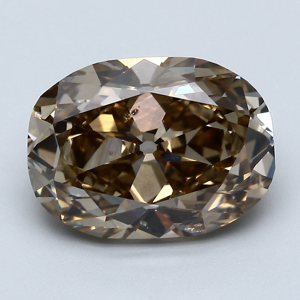 4.68 Carat Cushion Brilliant Natural Mined Diamond Fancy Light Brown Yellow Color SI2 Clarity With GIA Certificate, natural diamonds, precious stones, engagement diamonds
