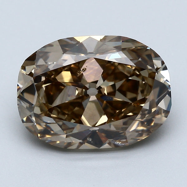 4.68 Carat Cushion Brilliant Natural Mined Diamond Fancy Light Brown Yellow Color SI2 Clarity With GIA Certificate, natural diamonds, precious stones, engagement diamonds