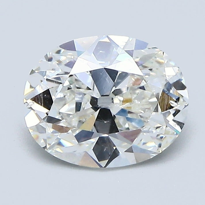 Hand-Cut 1.65 Carat Oval Shape Diamond H-SI2 with GIA Certificate, natural diamonds, precious stones, engagement diamonds
