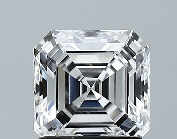 Lab-Grown 1.33 Carat Asscher Cut Diamond color E Clarity VS1 With GIA Certificate, precious stones, engagement diamonds