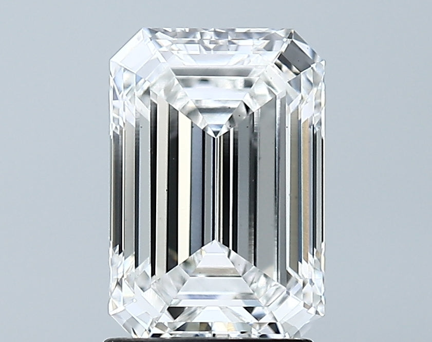 Lab-Grown 2.01 Carat Emerald Cut Diamond color F Clarity VS2 With GIA Certificate, precious stones, engagement diamonds