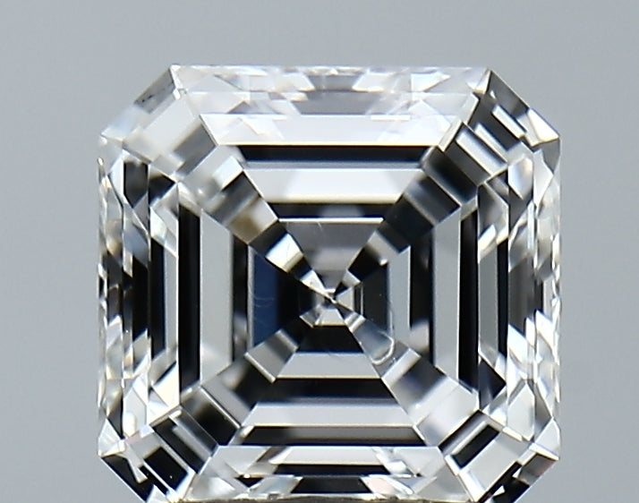 Lab-Grown 2.45 Carat Asscher Cut Diamond color E Clarity VVS2, precious stones, engagement diamonds