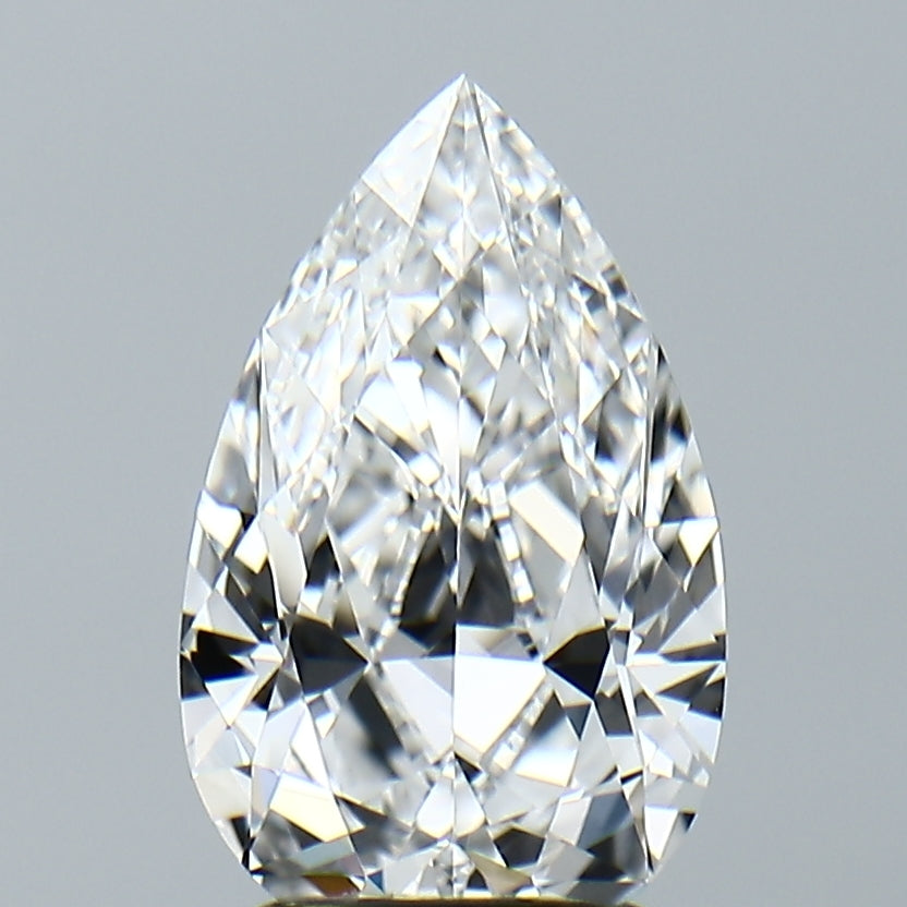 Lab-Grown 2.27 Carat Pear Shape Diamond color D Clarity VVS2, precious stones, engagement diamonds