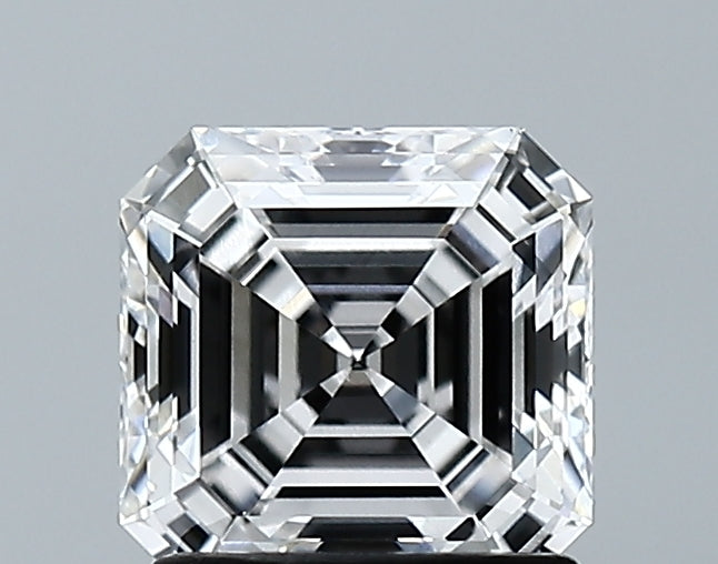 Lab-Grown 1.37 Carat Asscher Cut Diamond color E Clarity VVS2 With GIA Certificate, precious stones, engagement diamonds