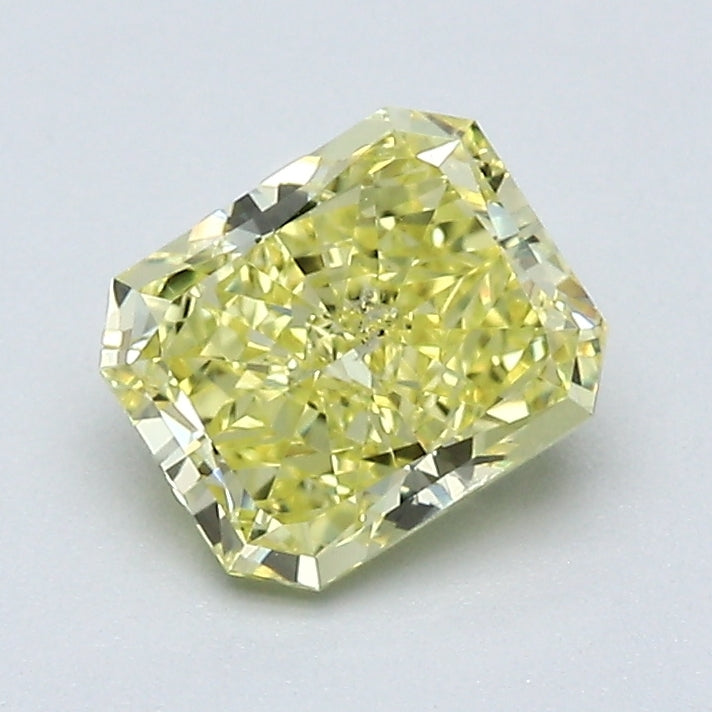 1.04 Carat Radiant Cut Natural Mined Diamond Fancy Intense Fancy Yellow Color SI2 Clarity With GIA Certificate, natural diamonds, precious stones, engagement diamonds