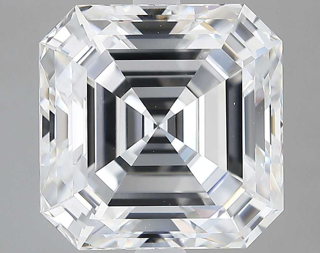 Lab-Grown 5.61 Carat Asscher Cut Diamond color E Clarity VVS2, precious stones, engagement diamonds