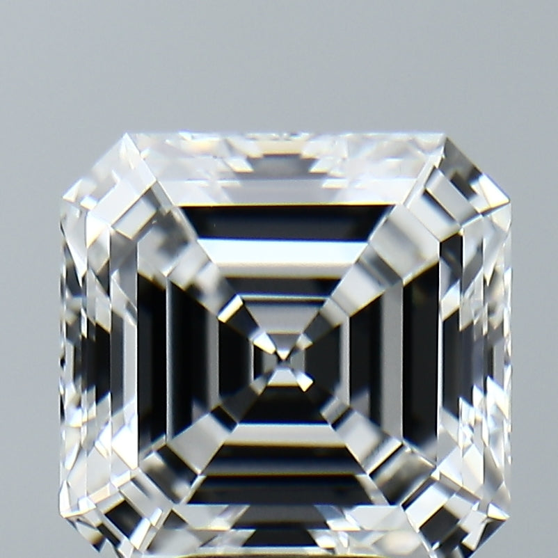 Lab-Grown 5.06 Carat Asscher Cut Diamond color E Clarity VVS2, precious stones, engagement diamonds
