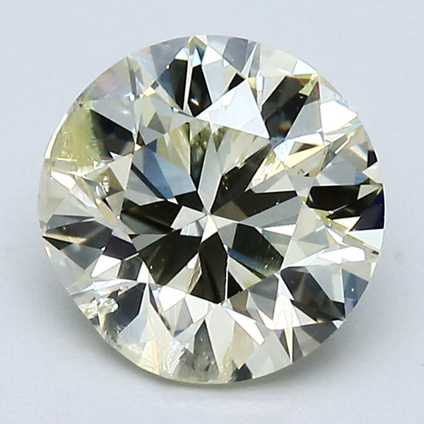 2.01 Carat Round Brilliant Natural Mined Diamond Q Color I2 Clarity With GIA Certificate, natural diamonds, precious stones, engagement diamonds