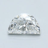 0.66 Carat Half Moon Shape Diamond color F Clarity VS1, natural diamonds, precious stones, engagement diamonds