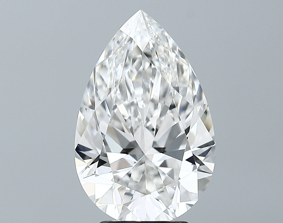 Lab-Grown 3.51 Carat Pear Shape Diamond color F Clarity VVS2 With GIA Certificate, precious stones, engagement diamonds