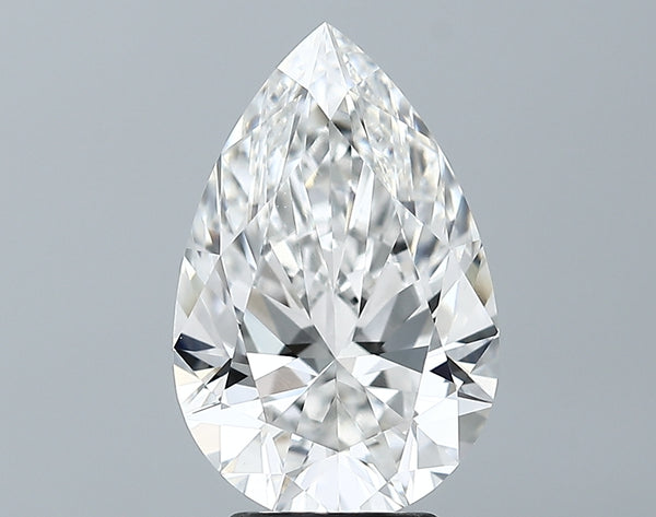 Lab-Grown 3.51 Carat Pear Shape Diamond color F Clarity VVS2 With GIA Certificate, precious stones, engagement diamonds