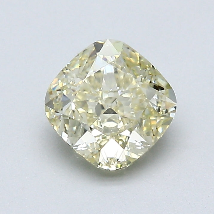1.00 Carat Cushion Brilliant Natural Mined Diamond Fancy Light  Yellow Color VVS2 Clarity With GIA Certificate, natural diamonds, precious stones, engagement diamonds