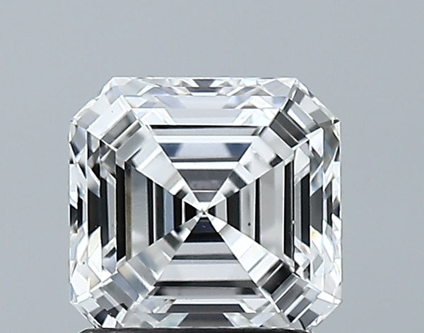 Lab-Grown 1.30 Carat Asscher Cut Diamond color E Clarity VVS1 With GIA Certificate, precious stones, engagement diamonds