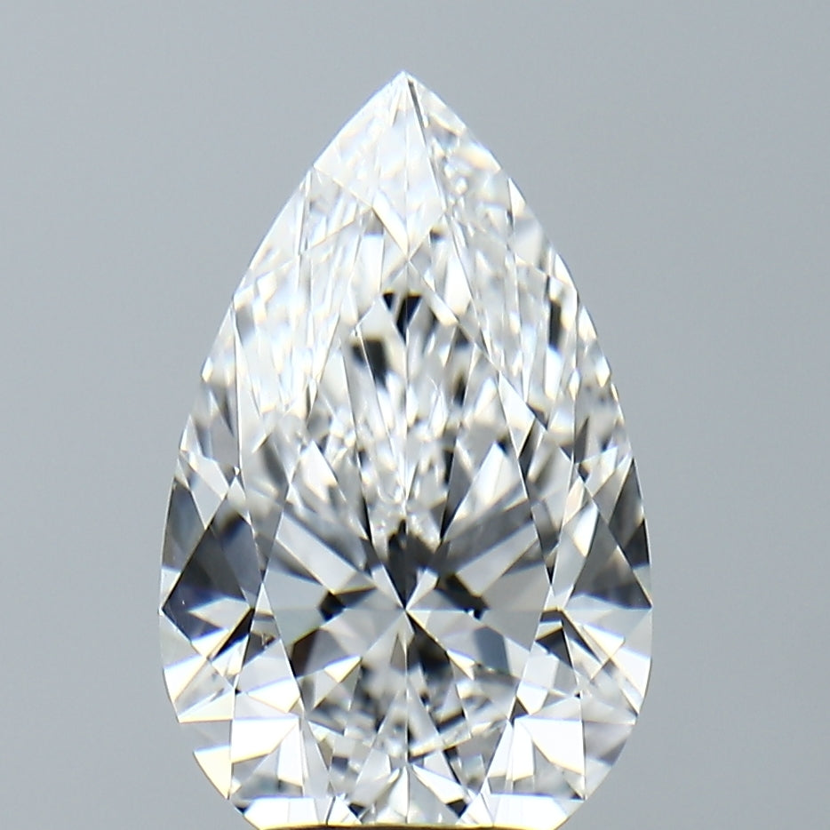 Lab-Grown 3.31 Carat Pear Shape Diamond color E Clarity VVS1, precious stones, engagement diamonds