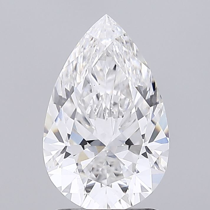 Lab-Grown 1.60 Carat Pear Shape Diamond color F Clarity VS1 With GIA Certificate, precious stones, engagement diamonds