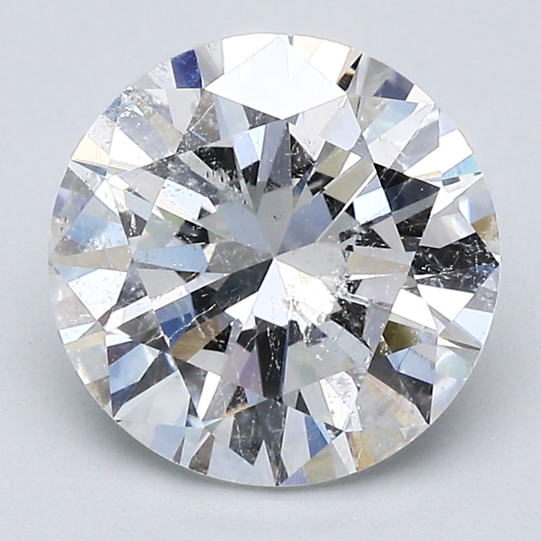 2.72 Carat Round Brilliant Natural Mined Diamond F Color I2 Clarity With GIA Certificate, natural diamonds, precious stones, engagement diamonds
