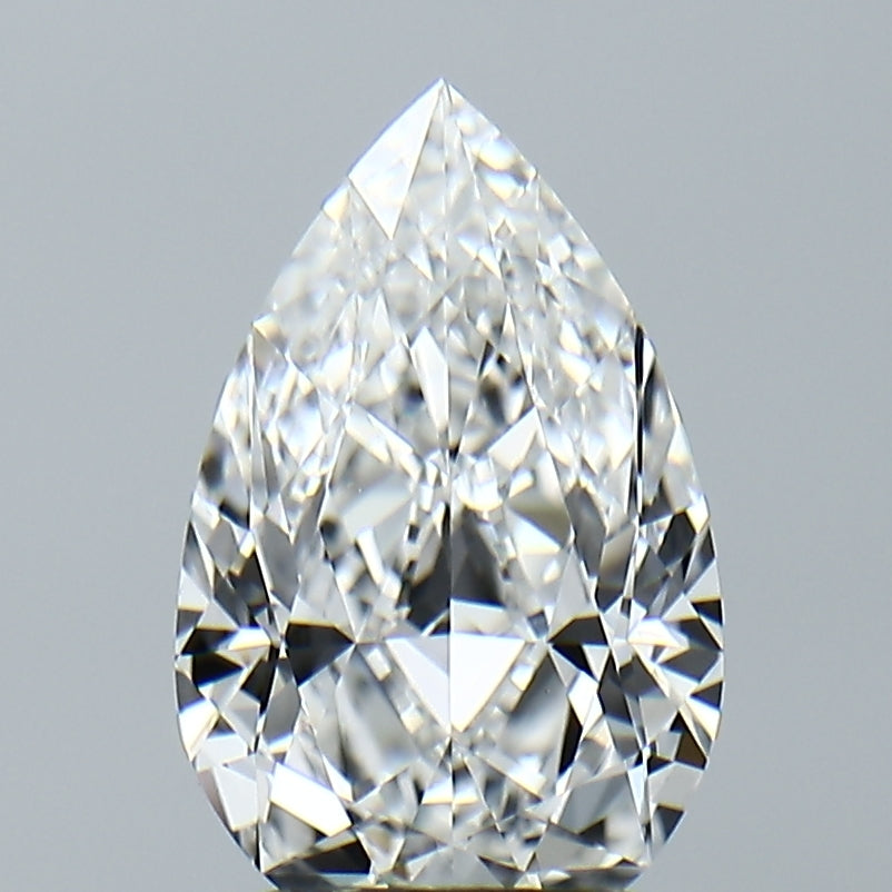 Lab-Grown 2.12 Carat Pear Shape Diamond color E Clarity VVS2, precious stones, engagement diamonds