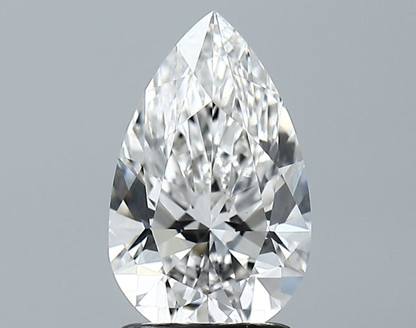 Lab-Grown 1.68 Carat Pear Shape Diamond color E Clarity VVS2, precious stones, engagement diamonds